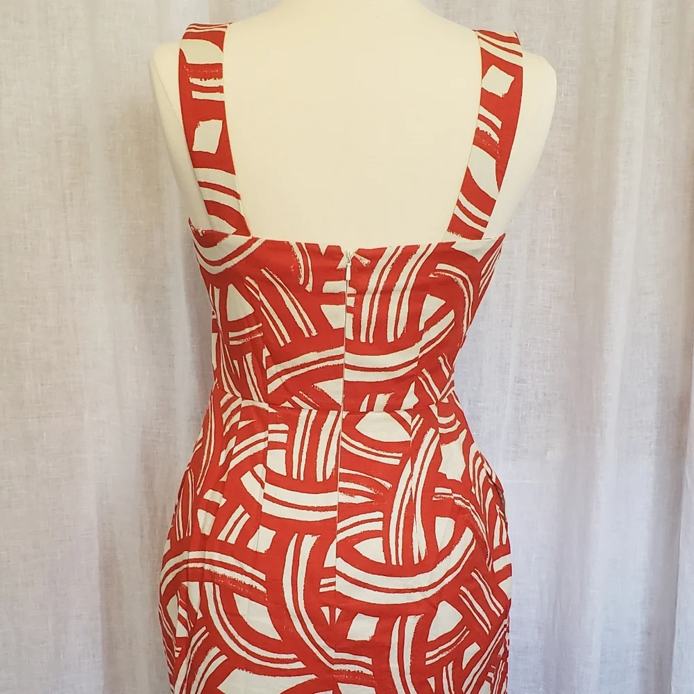 Red brushstroke sundress by Banana republic - Picture 4 of 10